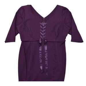 lane bryant purple lace dress Lane Bryant purple/black lace dress